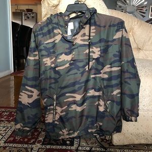Forever 21 Camo Windbreaker Jacket Small